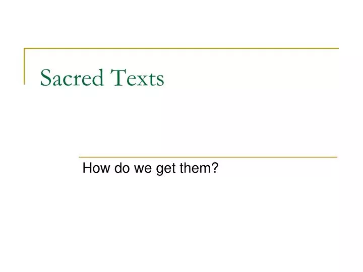 sacred texts