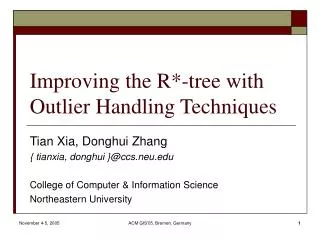 Improving the R*-tree with Outlier Handling Techniques
