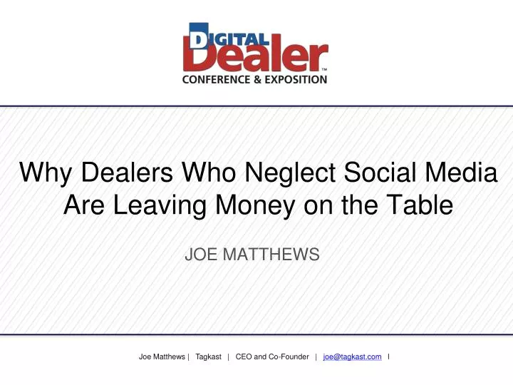 why dealers who neglect social media are leaving money on the table