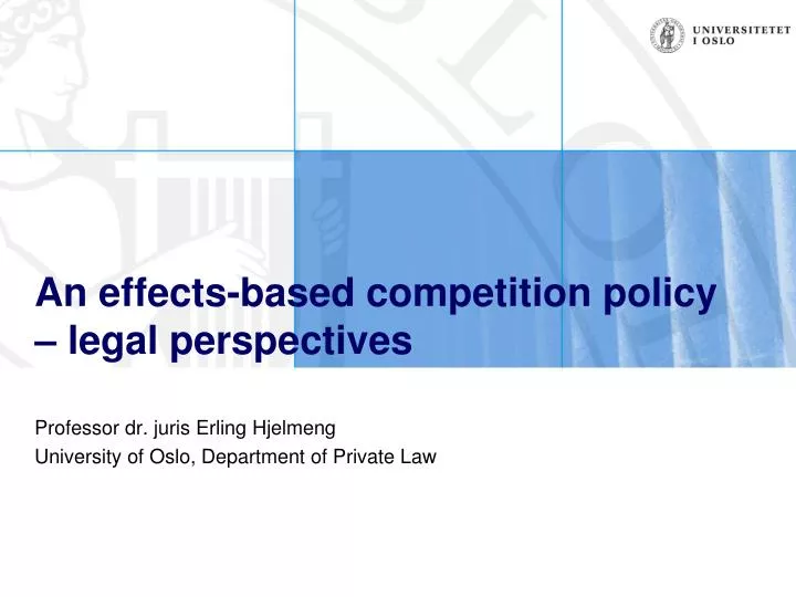 an effects based competition policy legal perspectives
