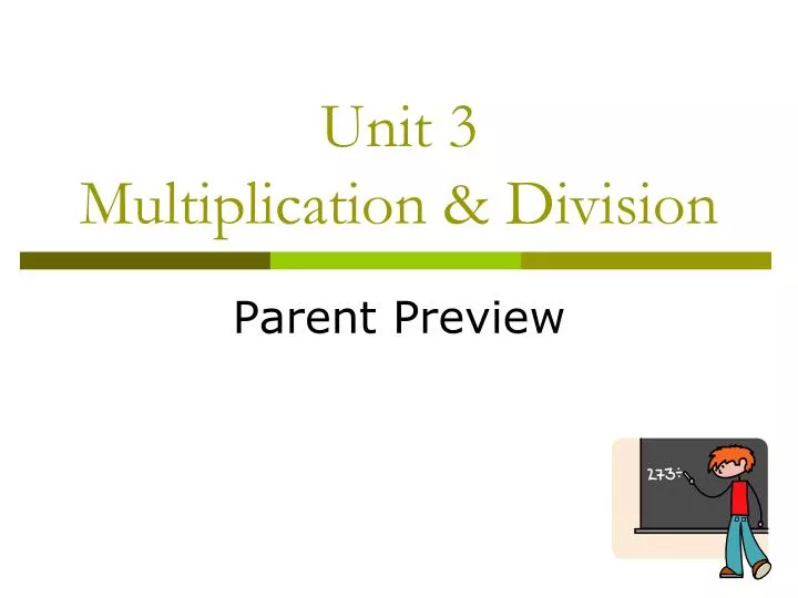 unit 3 multiplication division
