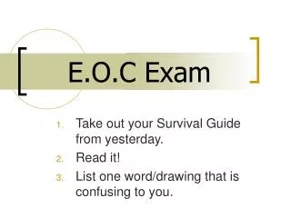 E.O.C Exam