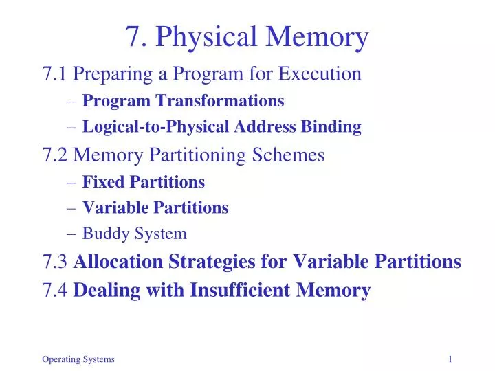 7 physical memory