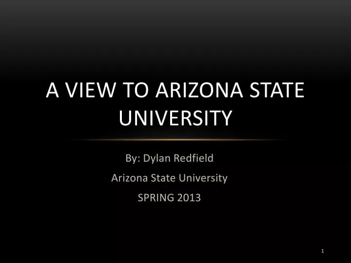 a view to arizona state university