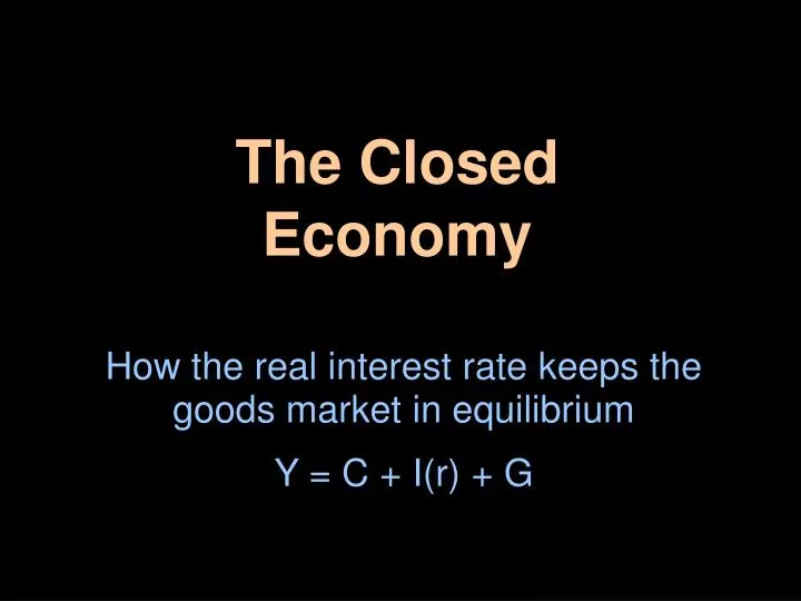 the closed economy