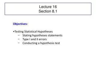 Lecture 16 Section 8.1