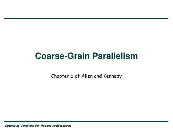 coarse grain parallelism