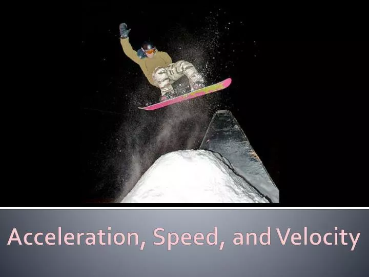 acceleration speed and velocity