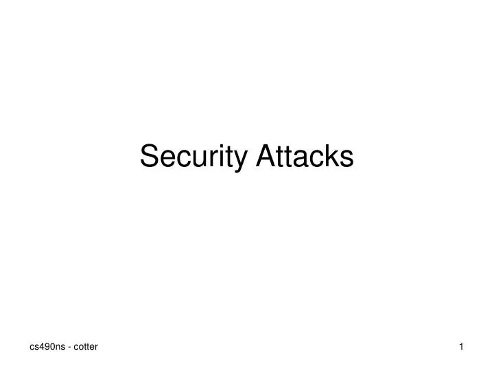 security attacks