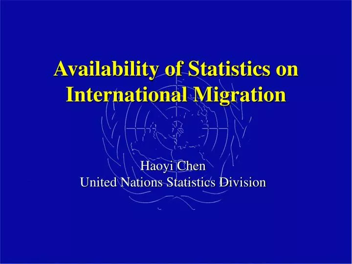 availability of statistics on international migration