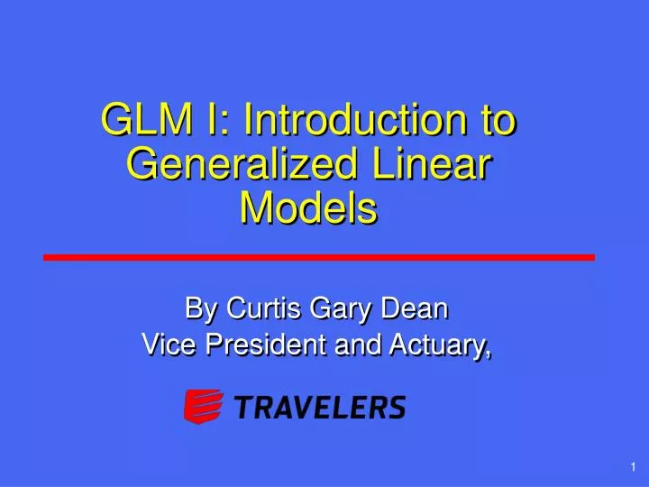 glm i introduction to generalized linear models