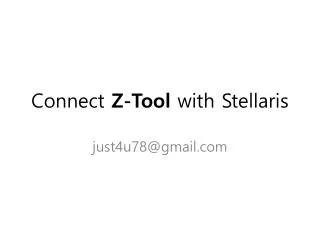 Connect Z-Tool with Stellaris