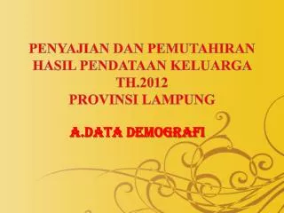a data demografi