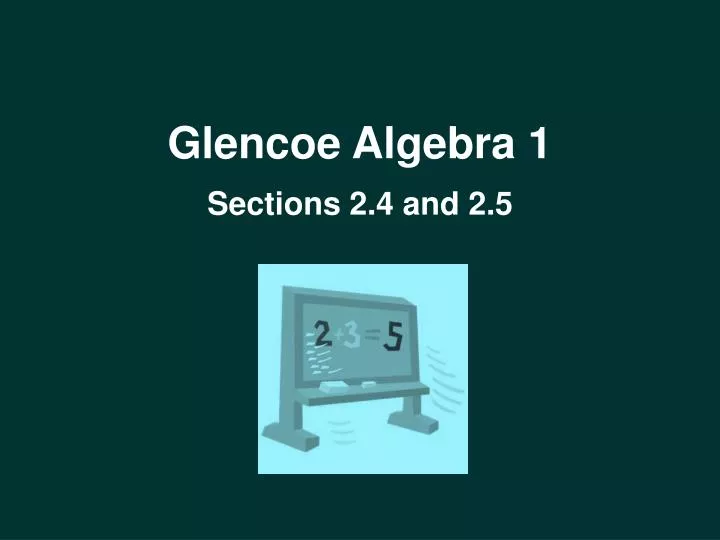 glencoe algebra 1