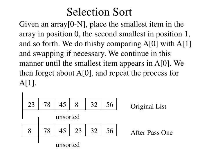 selection sort