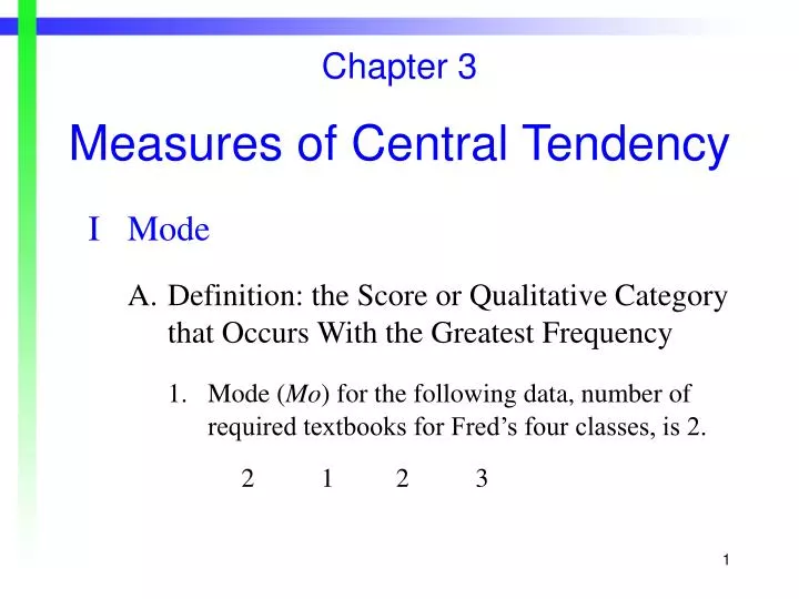 Central Tendency Definition Psychology