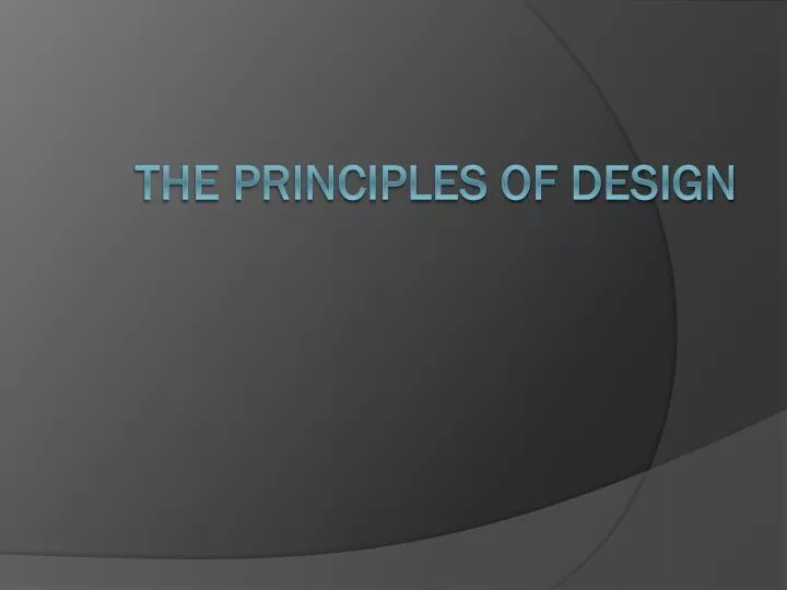 the principles of design