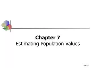 chapter 7 estimating population values