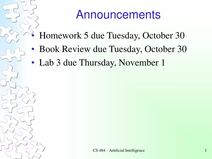 announcements