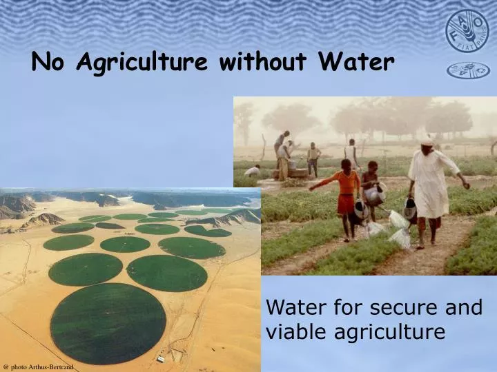 no agriculture without water