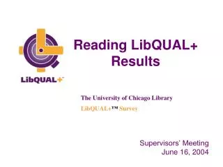 Reading LibQUAL+ Results