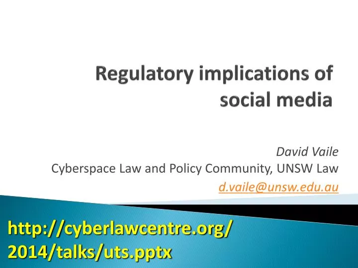 regulatory implications of social media