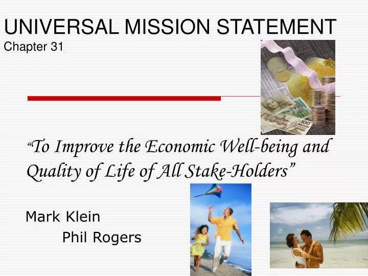 universal mission statement chapter 31