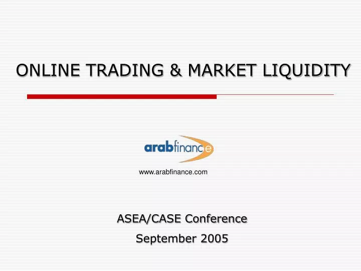 online trading market liquidity