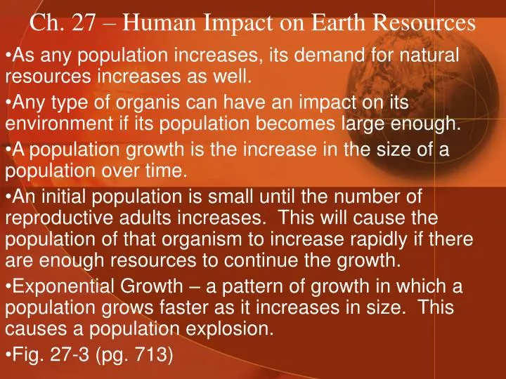 ch 27 human impact on earth resources