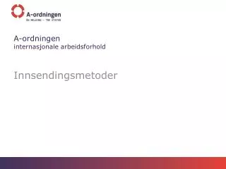 a ordningen internasjonale arbeidsforhold