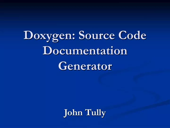 doxygen source code documentation generator