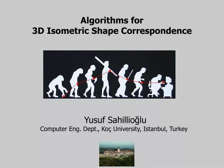 algorithms for 3d isometric shape correspondence