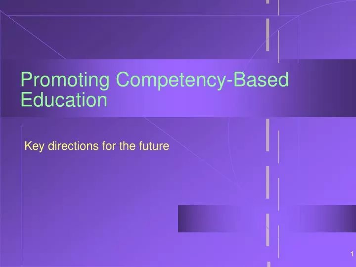promoting competency based education
