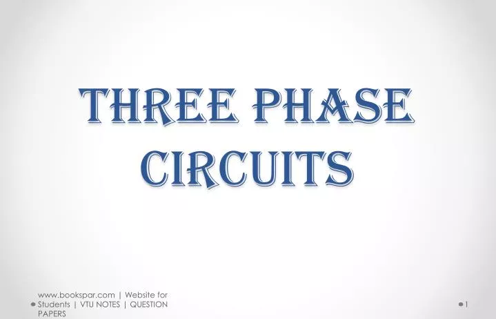 three phase circuits