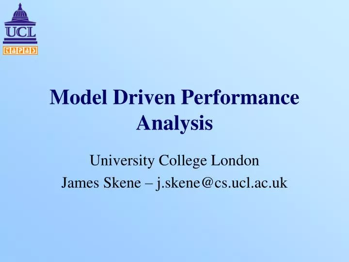 model driven performance analysis
