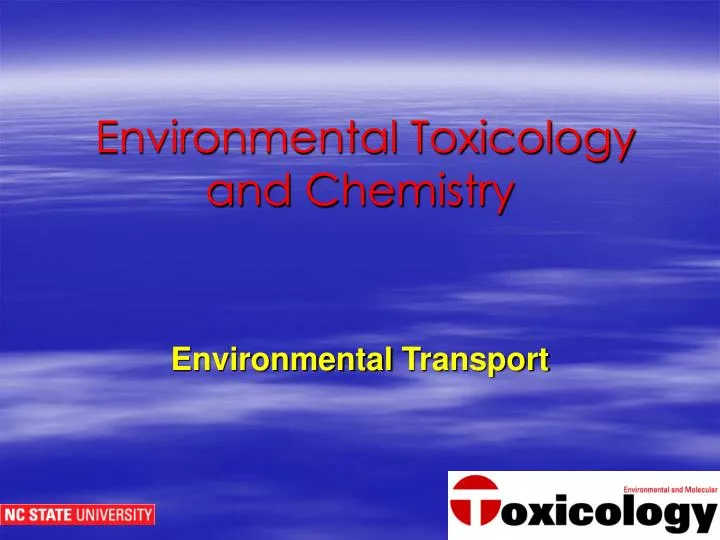 environmental toxicology and chemistry