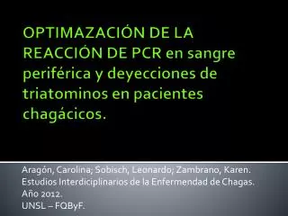 Aragón, Carolina; Sobisch , Leonardo; Zambrano, Karen.