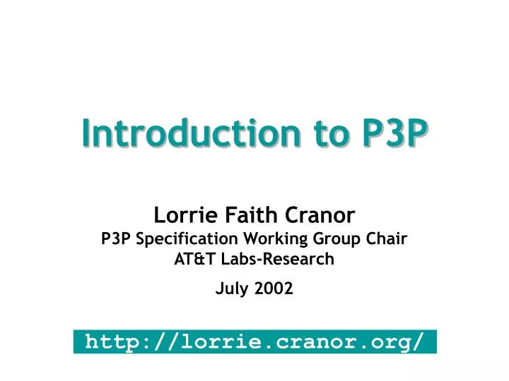 introduction to p3p