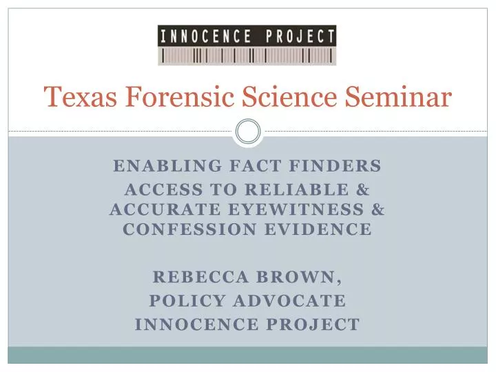 texas forensic science seminar
