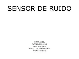 sensor de ruido