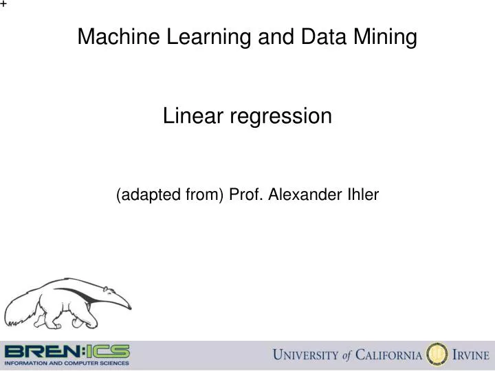 machine learning and data mining linear regression