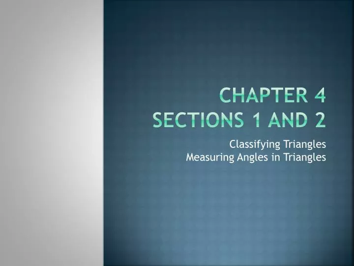 chapter 4 sections 1 and 2