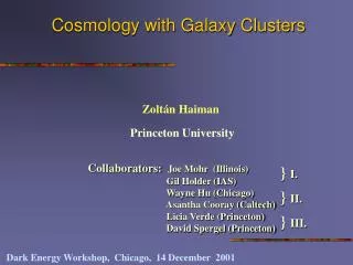 Cosmology with Galaxy Clusters