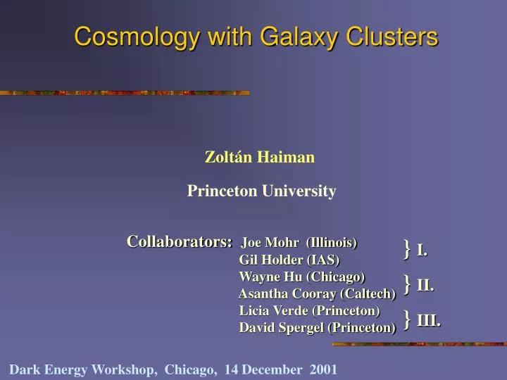 cosmology with galaxy clusters