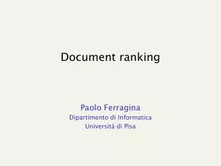 Document ranking