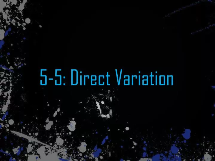 5 5 direct variation