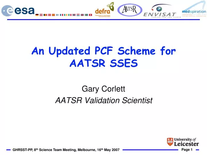 an updated pcf scheme for aatsr sses