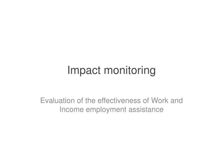 impact monitoring