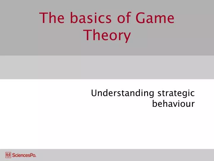 the basics of game theory
