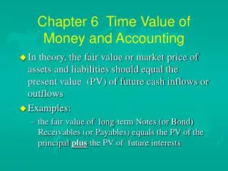 Chapter 6 Time Value of Money and Accounting